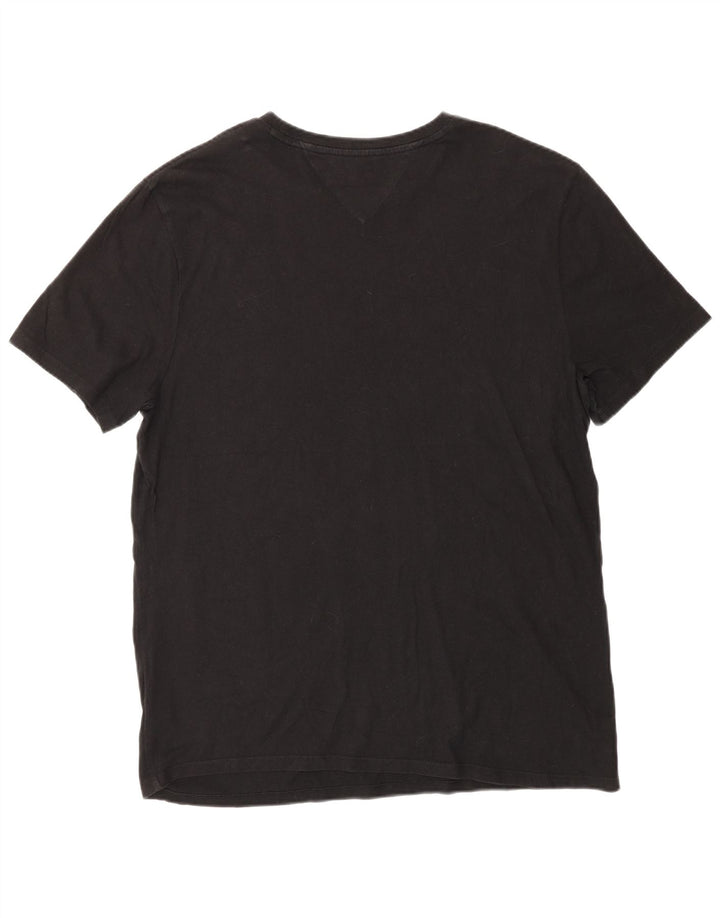Tommy Hilfiger Herren T-Shirt Top Large Schwarz Baumwolle