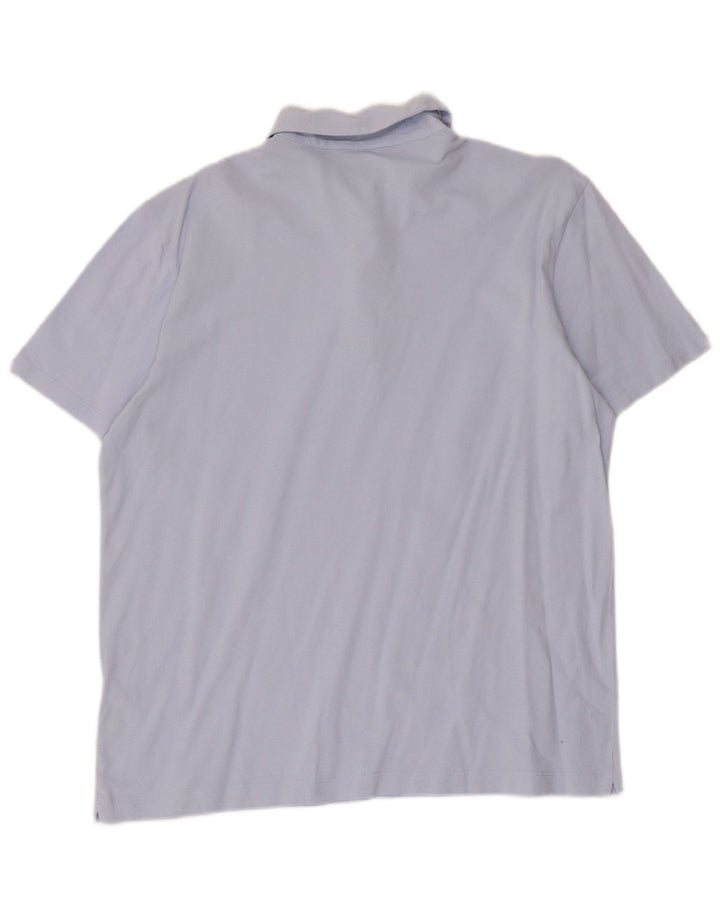 Massimo Dutti Herren-Poloshirt, große blaue Baumwolle