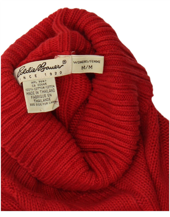 Eddie Bauer Damen-Pullover mit Rollkragen, übergroß, Gr. 14, mittelrot