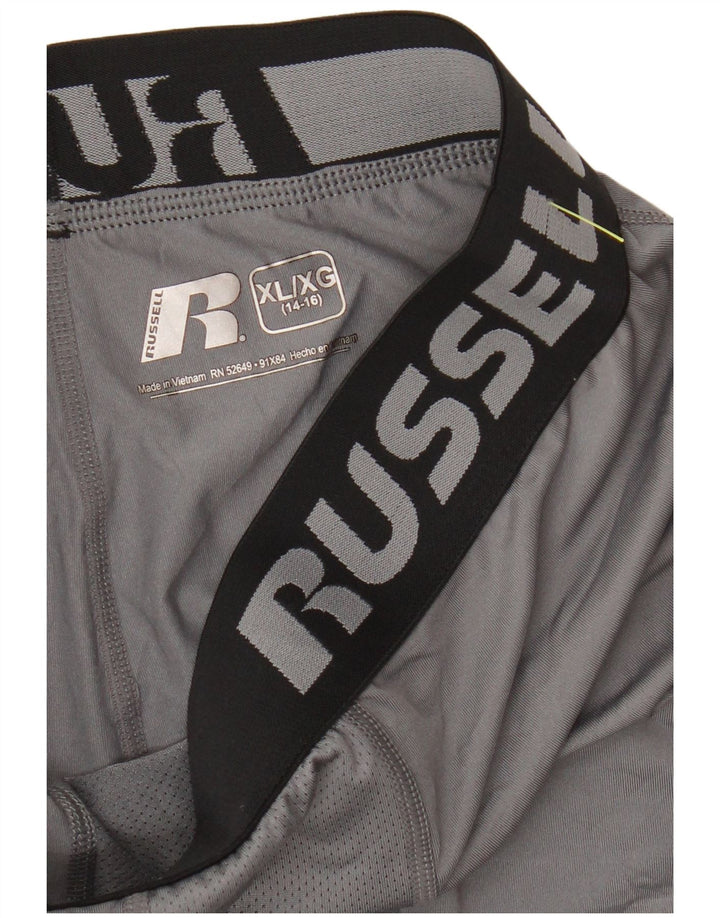 Russell Athletic Jungen-Leggings mit Grafik, 14–15 Jahre, XL, graues Polyester
