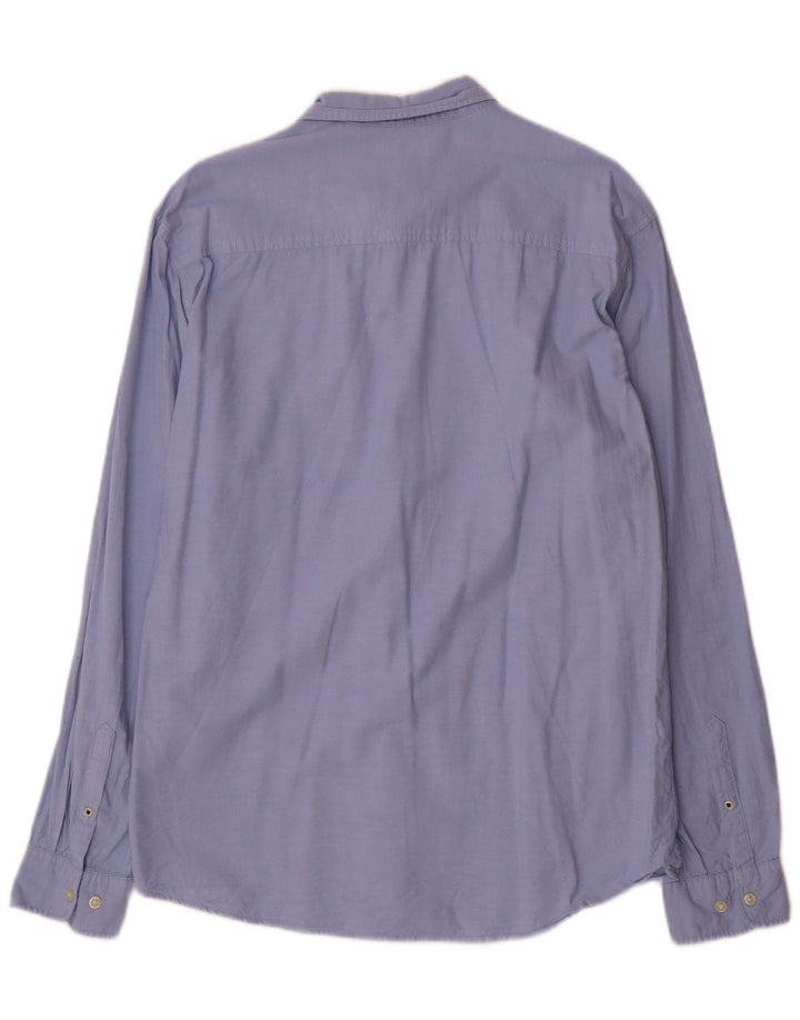 Jack & Jones Herrenhemd XL, blaue Baumwolle
