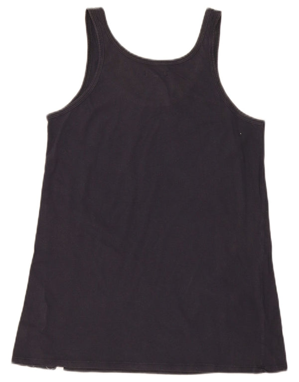 Wrangler Womens Graphic Vest Top UK 10 Small Marineblau
