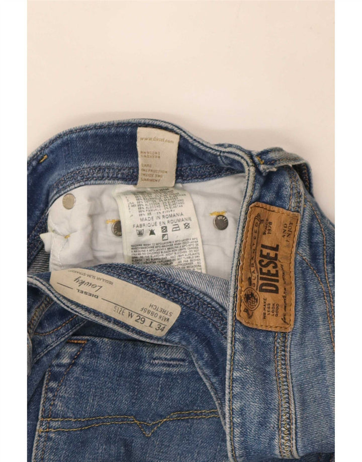 Diesel Damen Lowky Regular Slim Straight Jeans W29 L34 Blaue Baumwolle