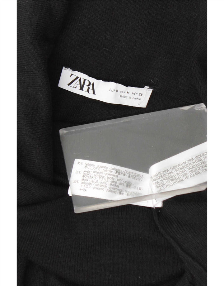 Zara Damen-Pullover mit Rollkragen, UK 12, Mittelschwarz, Polyester