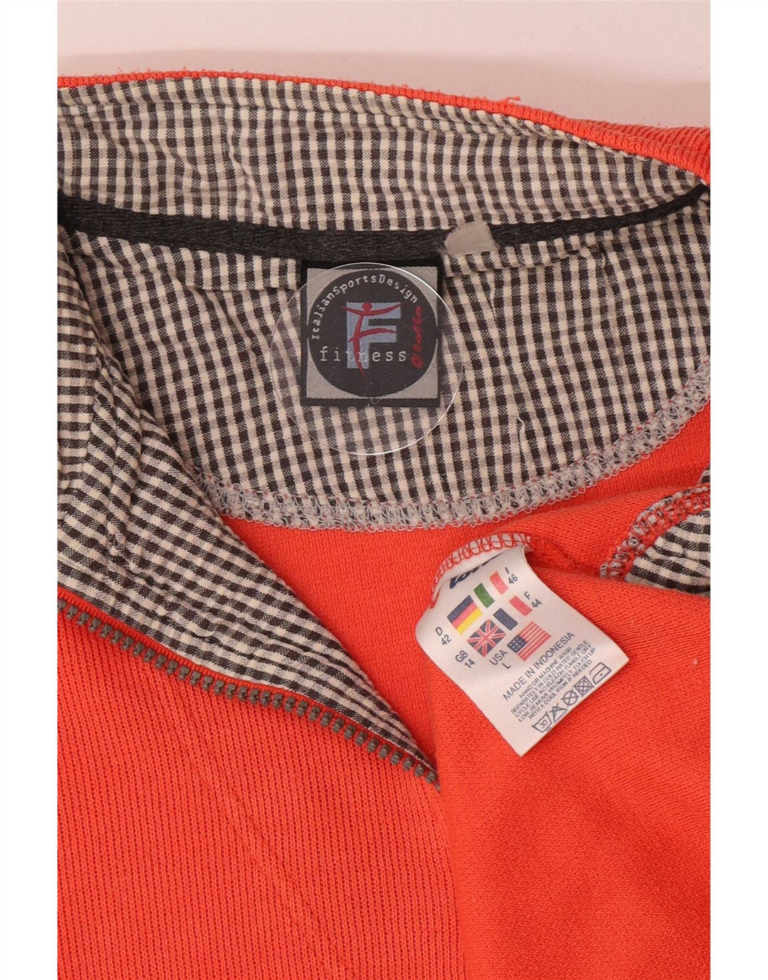 Lotto Damen-Sweatshirt mit Reißverschluss am Hals, UK 14, Größe L, Orange, Polyester