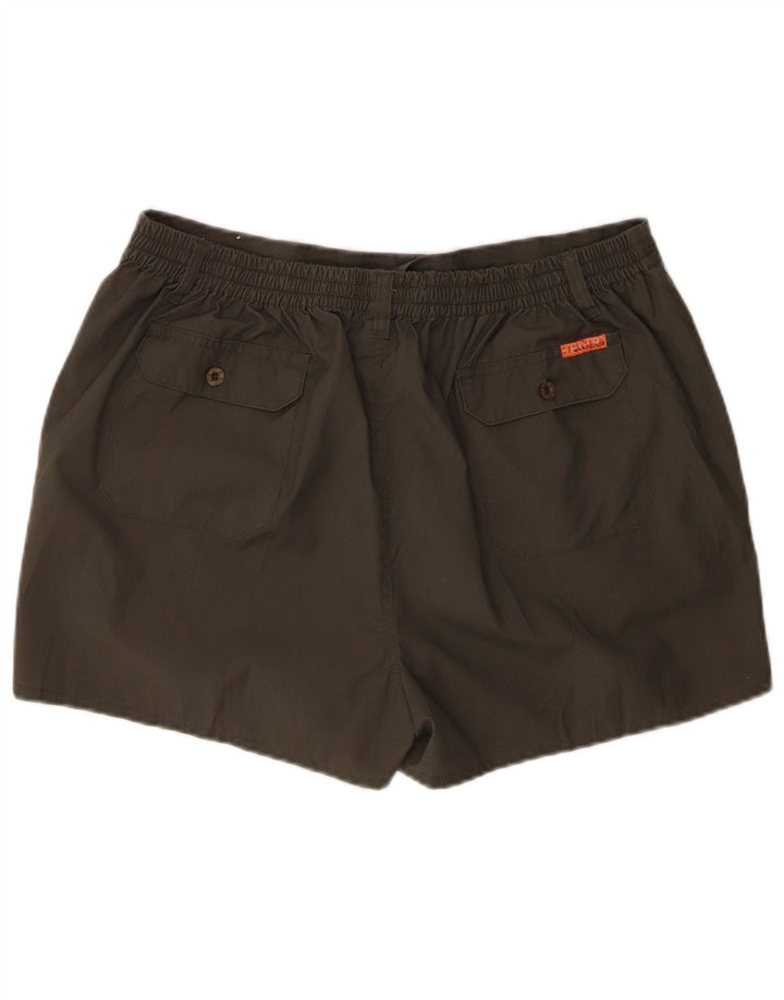 VINTAGE Womens Chino Shorts W34 Large  Grey Polyester