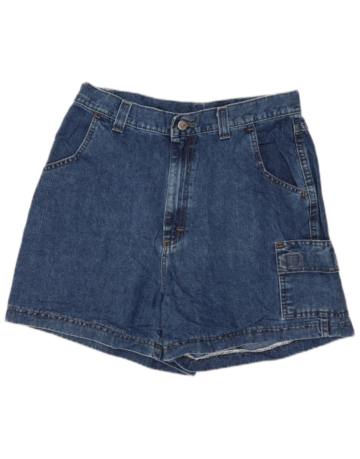 Lee Damen Cargo-Jeansshorts mit hoher Taille, W32, Größe L, Blau