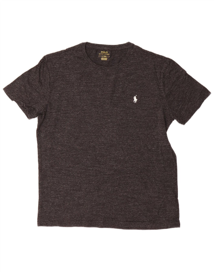 Polo Ralph Lauren Herren-T-Shirt-Oberteil aus mittelgrauer Baumwolle