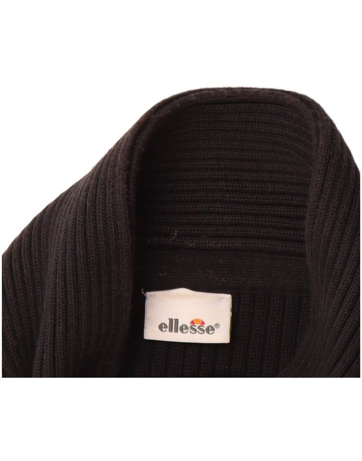 ELLESSE Herren Strickjacke XL Schwarz Baumwolle