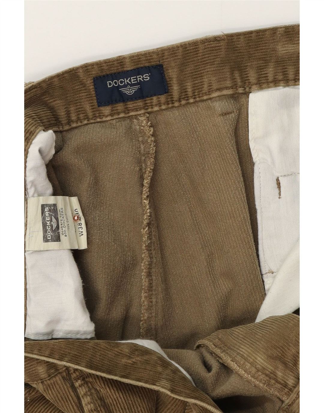 DOCKERS Herren Cordhose mit Zapfen, W38, L30, Khaki, Baumwolle