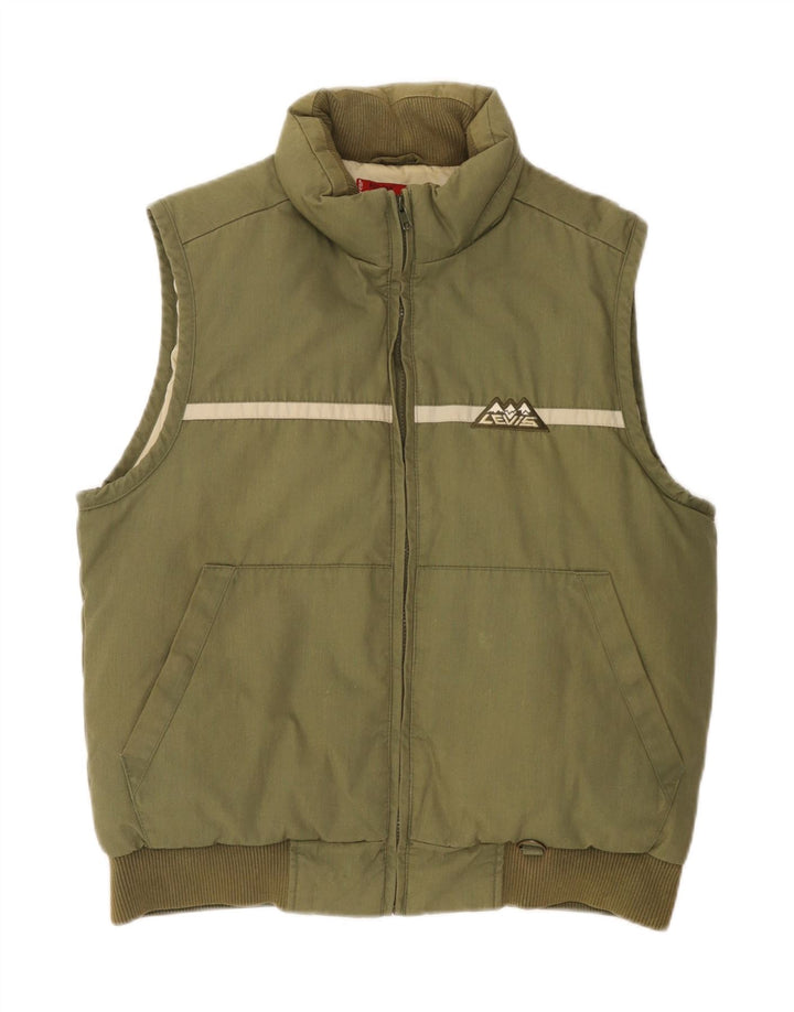 Levi's Herren Wattierte Weste UK 40 Large Khaki Colourblock