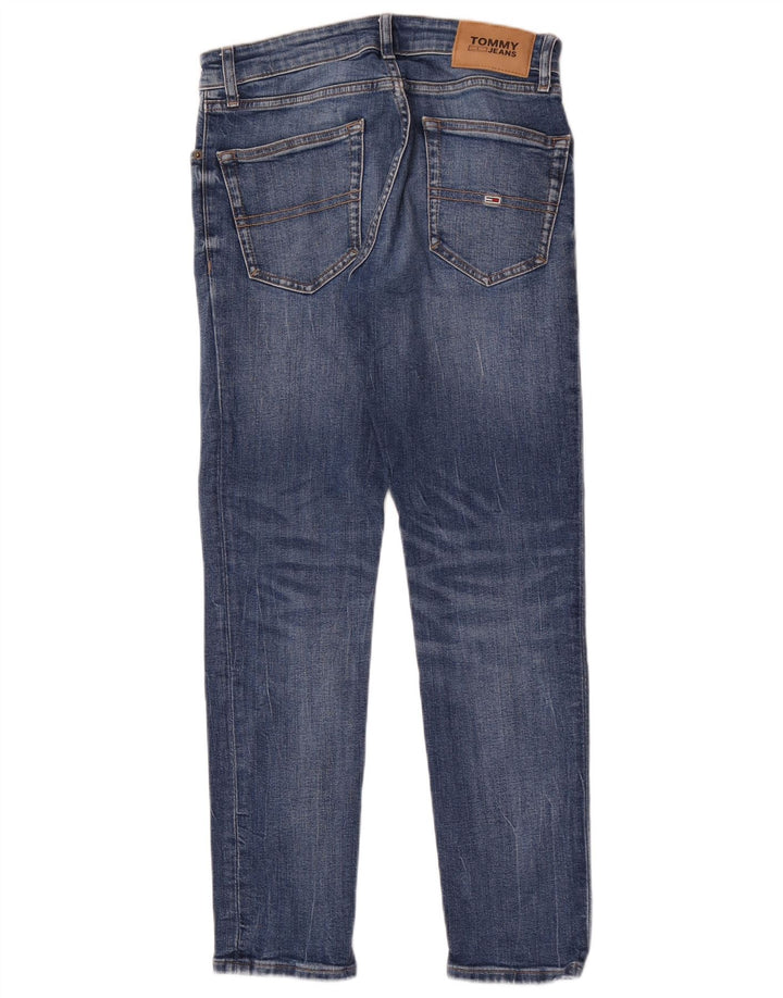 Tommy Hilfiger Herren Slim Jeans W27 L30 Blaue Baumwolle