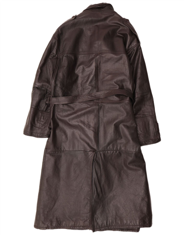 MAX MOSER Herren Ledermantel IT 56 3XL Braunes Leder