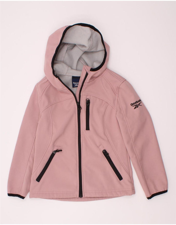 Reebok Mädchen-Trainingsanzug-Top-Jacke, 5–6 Jahre, Rosa