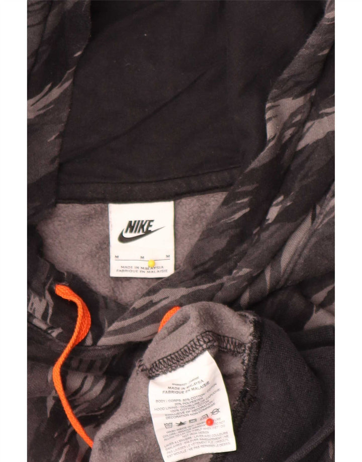 Nike Herren Kapuzenpullover aus mittelgrauer Camouflage-Baumwolle
