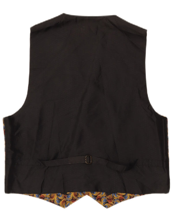 Vintage Herrenweste, mittelgroß, mehrfarbig, Paisley-Seide