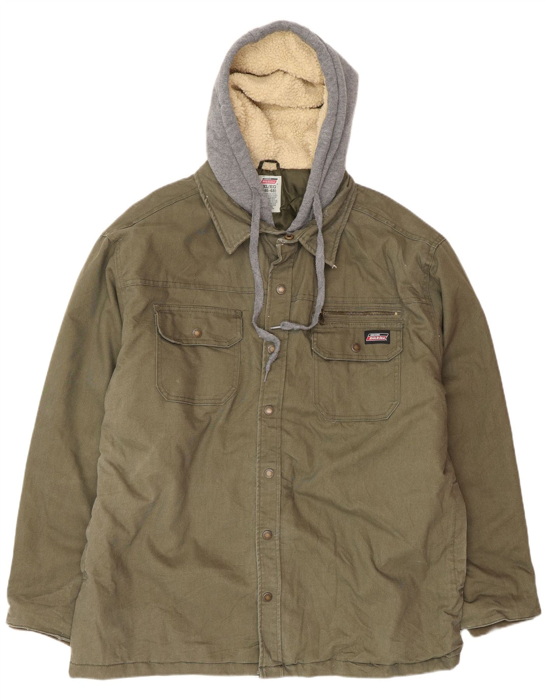 DICKIES Herren-Utility-Jacke mit Kapuze, UK 42, XL, Khaki, Colourblock-Baumwolle