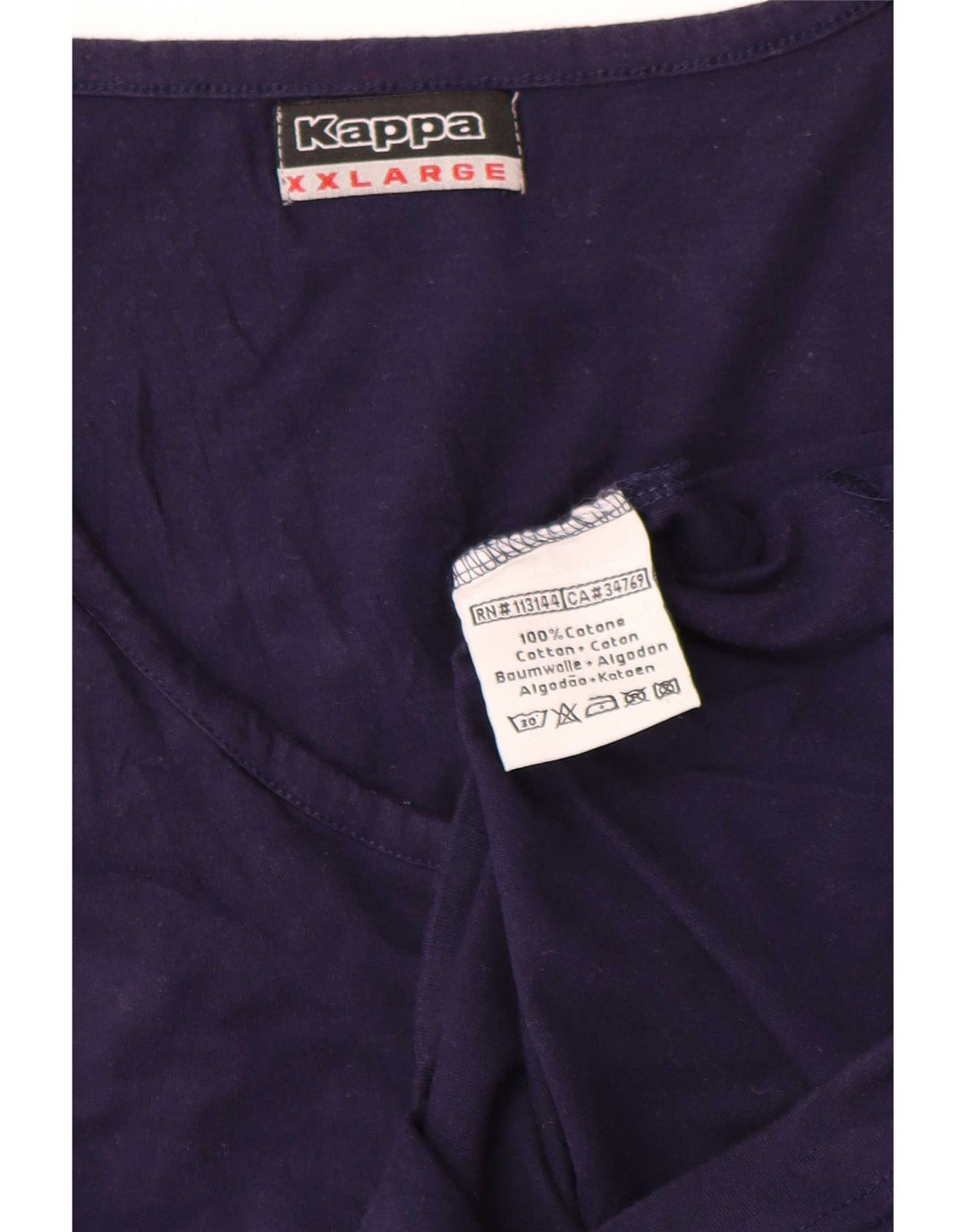 Kappa Herren Weste Top 2XL Marineblau Baumwolle