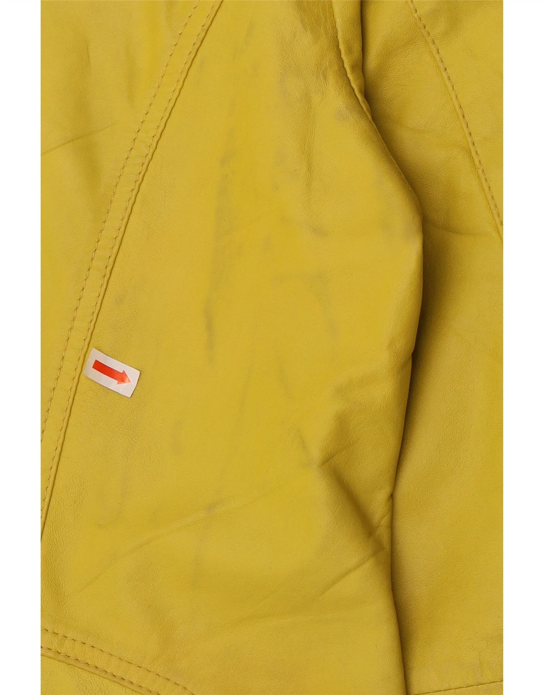 Biba Damen Lederjacke UK 14 Mittelgelb geflecktes Leder