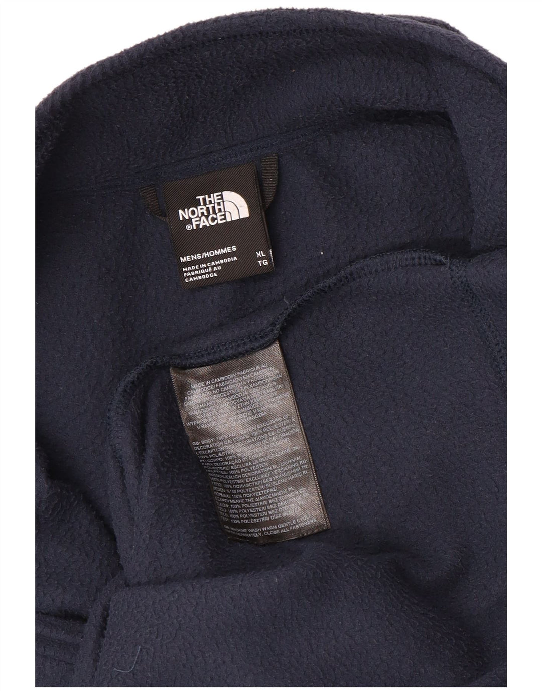 The North Face Herren-Fleecepullover mit Reißverschluss, XL, Marineblau, Polyester