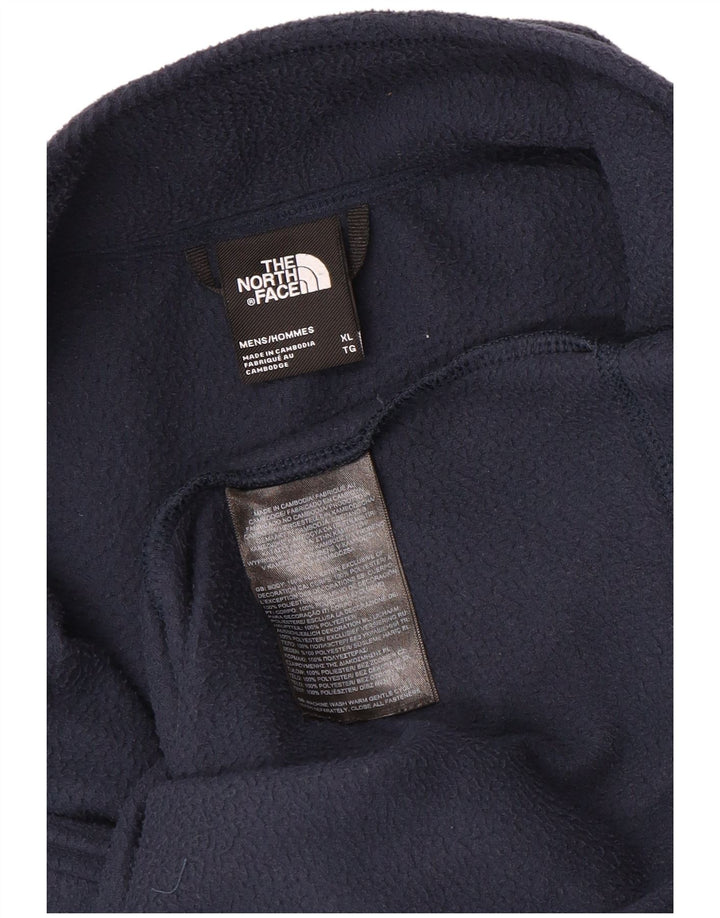 The North Face Herren-Fleecepullover mit Reißverschluss, XL, Marineblau, Polyester