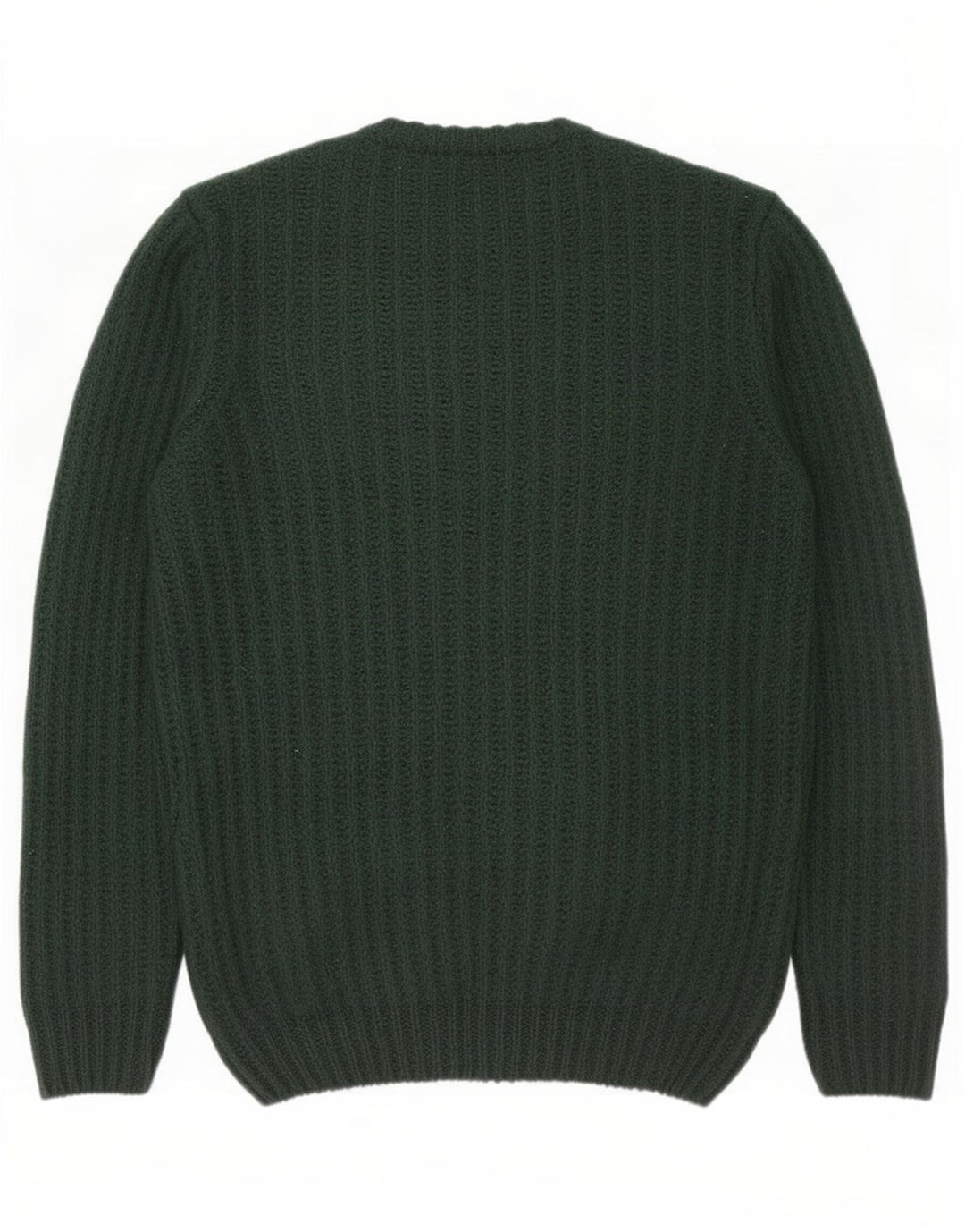 Zara Herren-Pullover mit Rundhalsausschnitt, Mittelgrünes Acryl