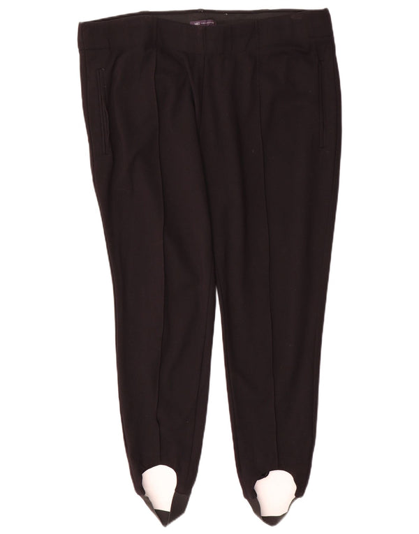 Marks & Spencer Damen Stirrup Freizeithose UK 18 XL W38 L27 Schwarz