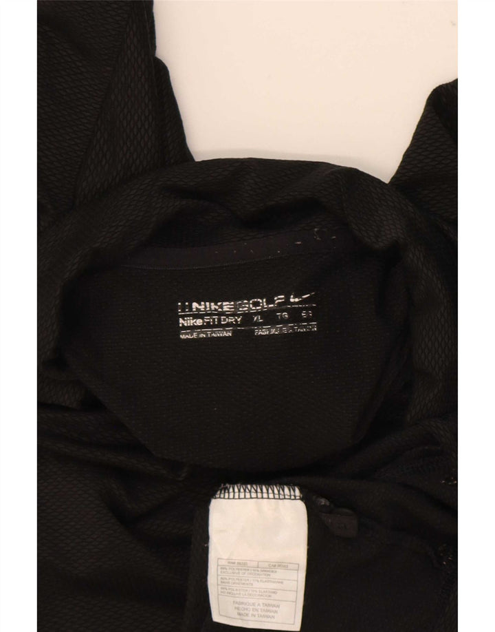 Nike Herren Golf-Poloshirt XL, schwarzes Polyester