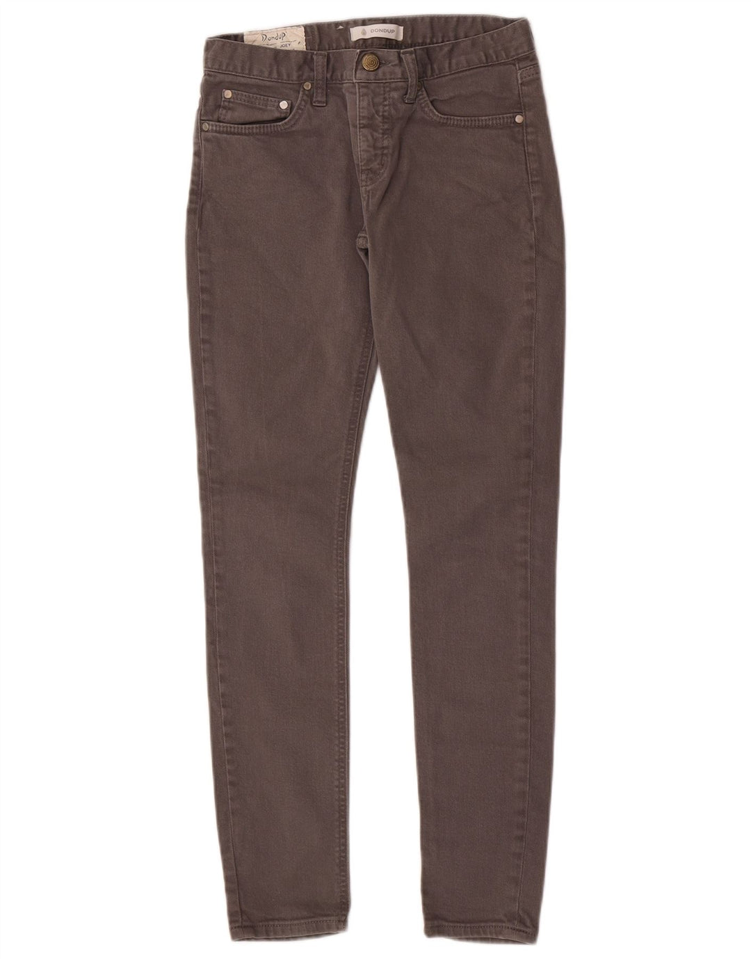 Dondup Damen Skinny Jeans W25 L29 Graue Baumwolle