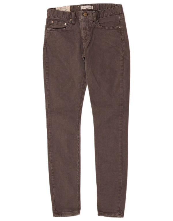 Dondup Damen Skinny Jeans W25 L29 Graue Baumwolle