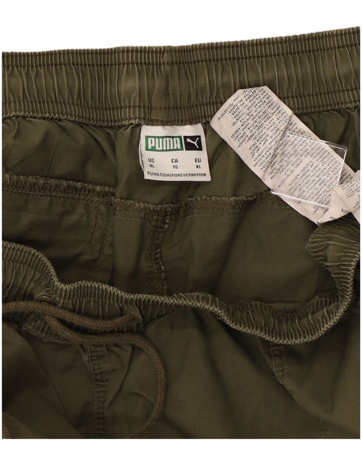 PUMA Herren Jogger Cargo Hose XL W38 L28 Khaki Baumwolle