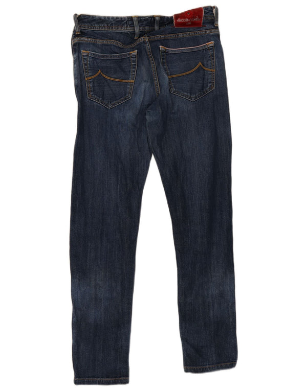 Handgefertigte Slim-Jeans für Damen von Jacob Cohen, W31, L28, blaue Baumwolle