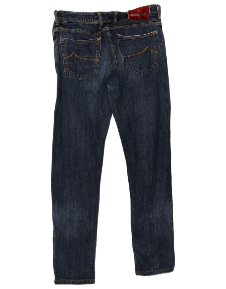 Handgefertigte Slim-Jeans für Damen von Jacob Cohen, W31, L28, blaue Baumwolle