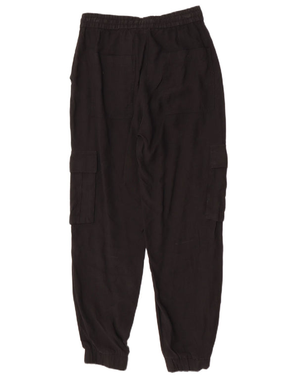 Zara Damen Joggers Cargohose XS W24 L27 Schwarz