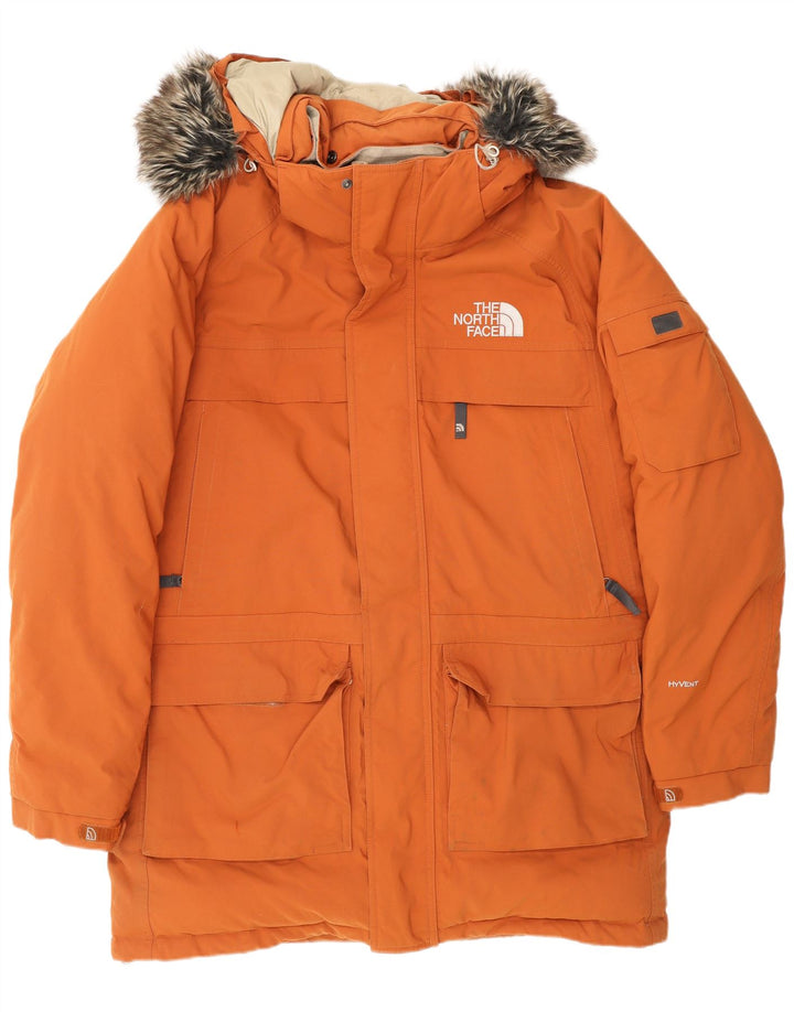 The North Face Herren-Parka mit Kapuze, UK 38, mitteloranges Nylon