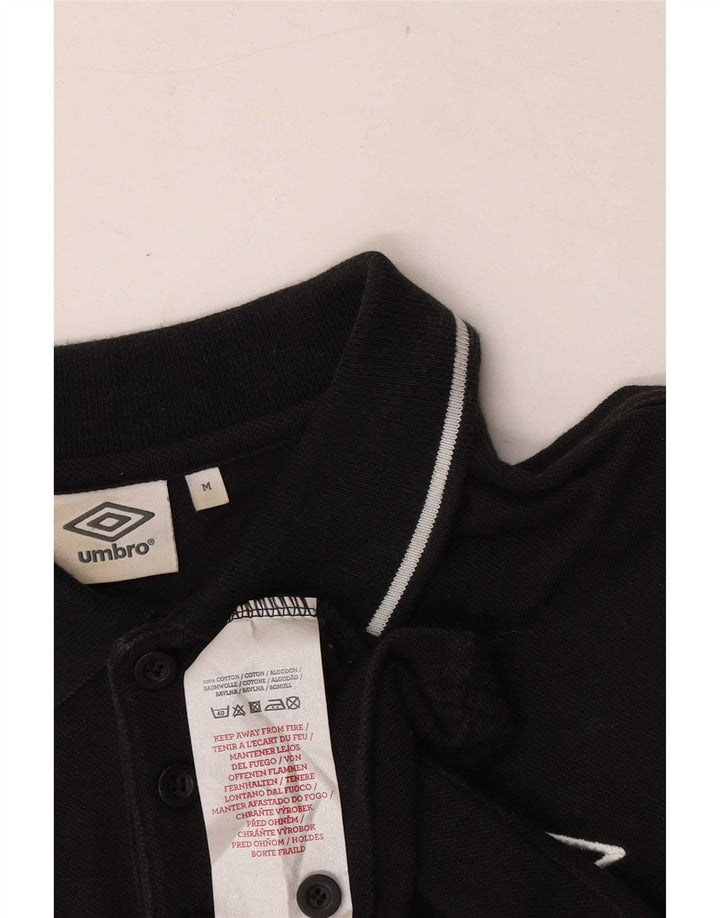 Umbro Herren-Poloshirt aus mittelschwarzer Baumwolle