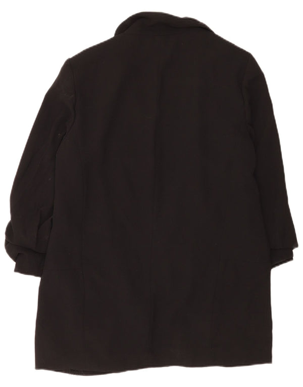 Zara Damen-Blazer mit 3/4-Ärmeln, offen, UK 14, Mittelschwarz, Polyester