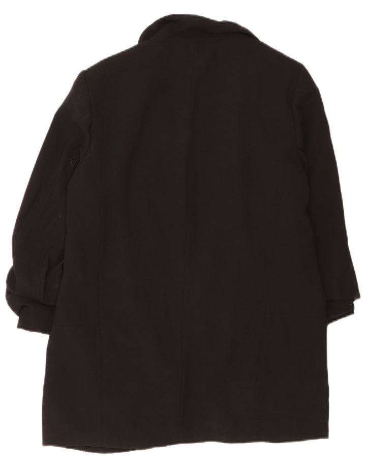 Zara Damen-Blazer mit 3/4-Ärmeln, offen, UK 14, Mittelschwarz, Polyester