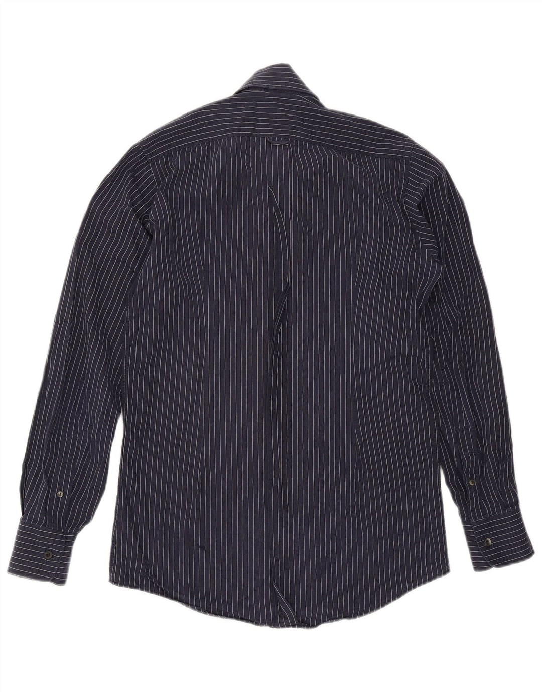 Dolce & Gabbana Herrenhemd Größe 40 15 3/4 Mittel Marineblau Nadelstreifen