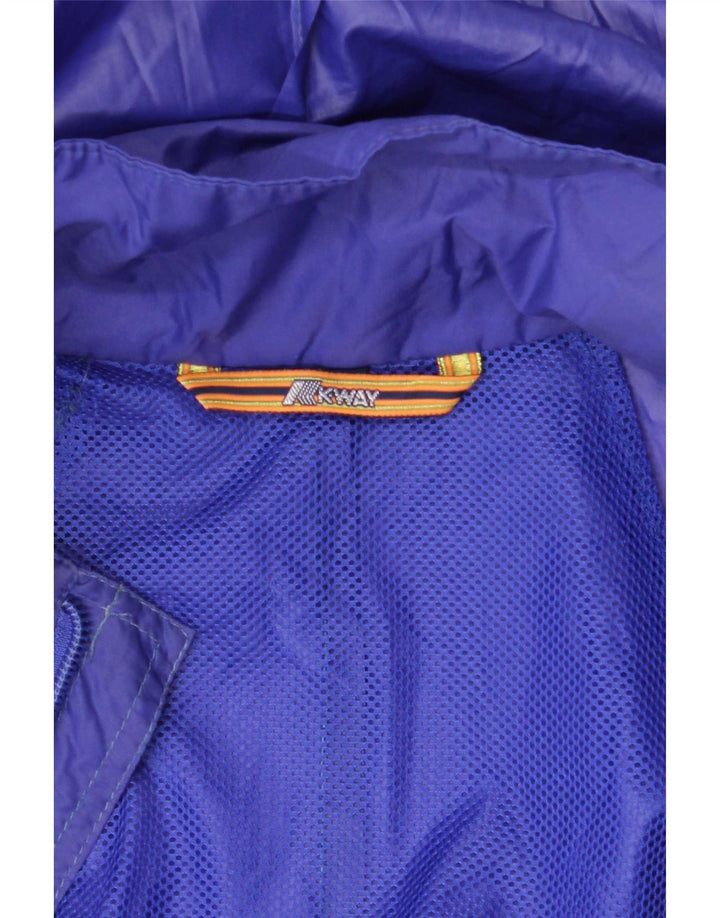 K-Way Herren-Regenjacke mit Kapuze, UK 42, XL, Blau, Polyamid