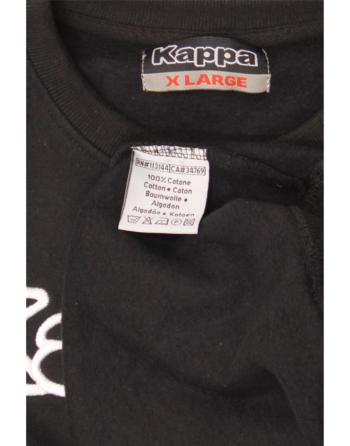 Kappa Herren Graphic Sweatshirt Pullover XL Schwarz Baumwolle