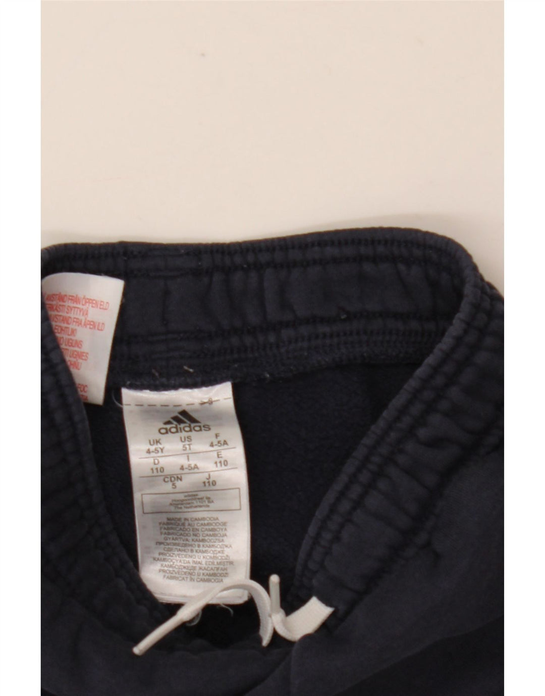 Adidas Jungen Trainingshose Jogger 4-5 Jahre Marineblaue Baumwolle