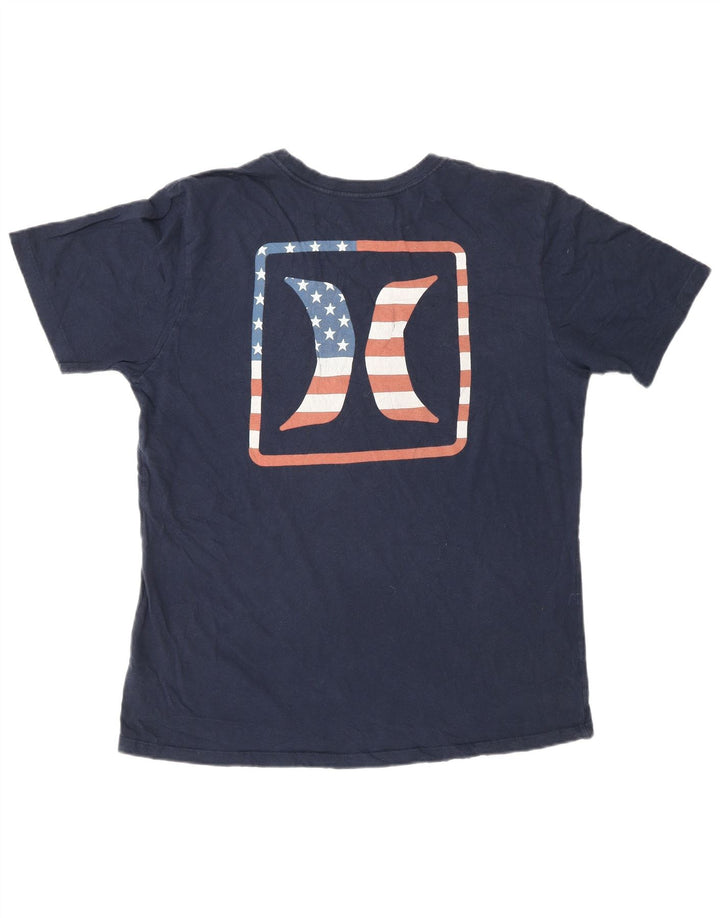 HURLEY Herren-T-Shirt mit Grafik, mittelmarineblaue Baumwolle