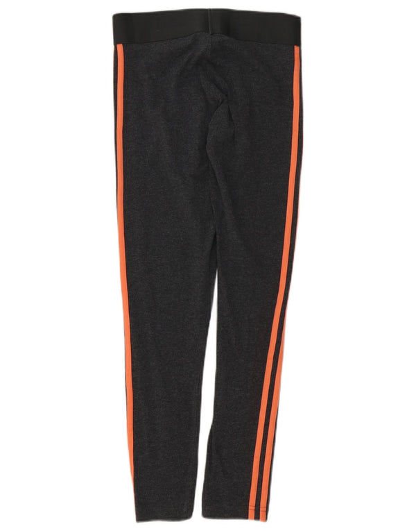 Adidas Damen Leggings UK 4/6 XS Graue Baumwolle