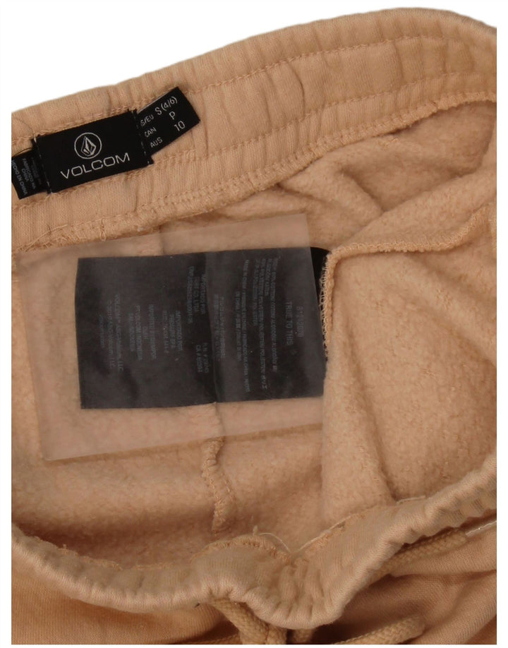 Volcom Damen Trainingshose Jogger UK 10 Small Beige Baumwolle