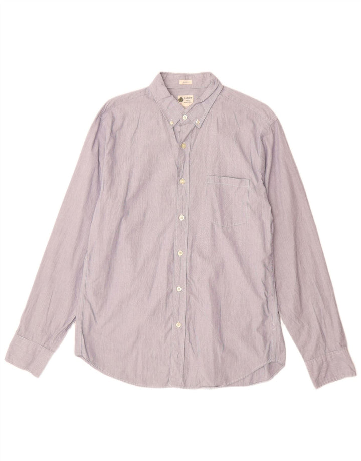 Tailored Fit-Hemd für Herren von J. Crew aus mittelblauer Nadelstreifen-Baumwolle