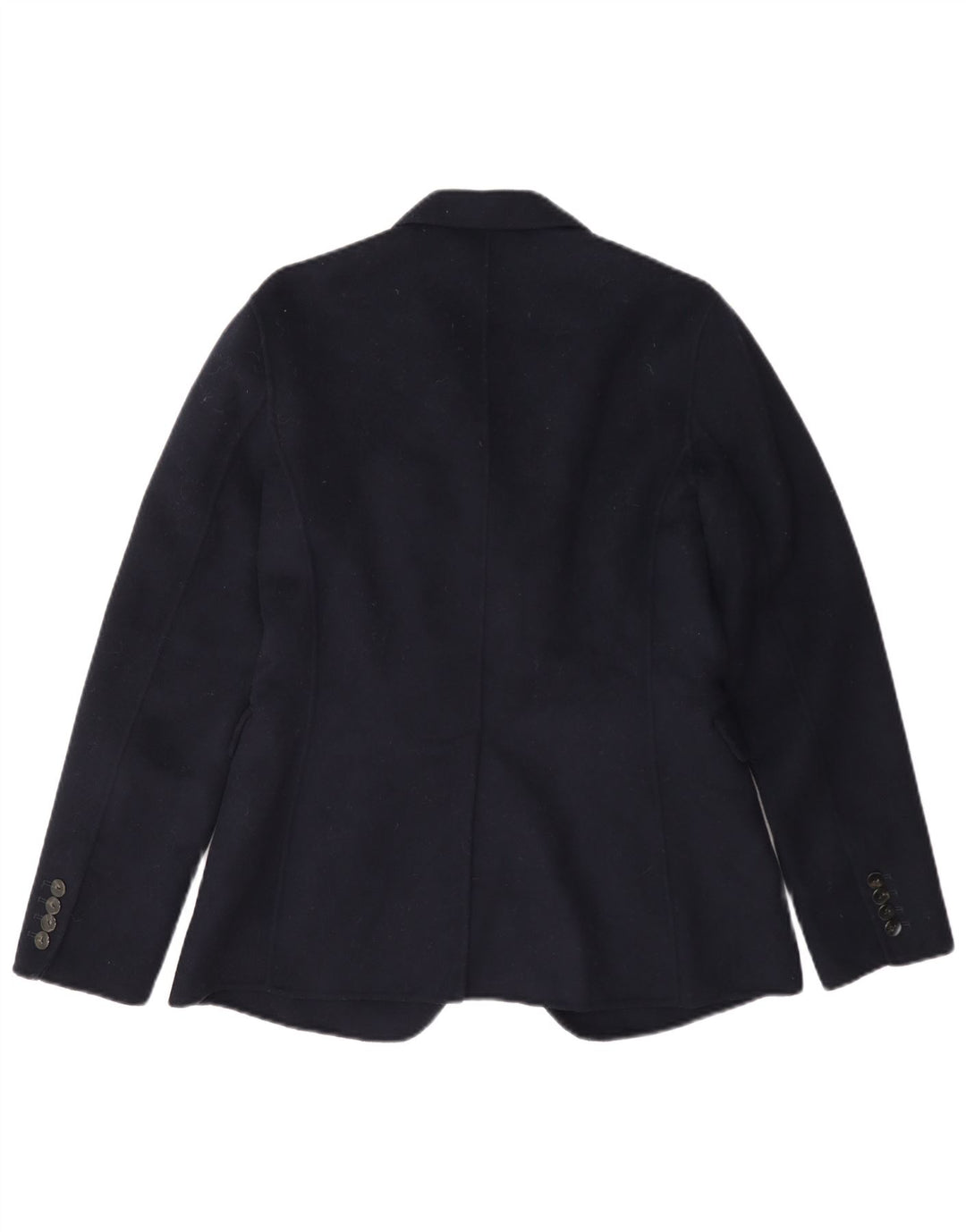 Massimo Dutti Damen 2-Knopf-Blazerjacke EU 38 Kleine marineblaue Wolle