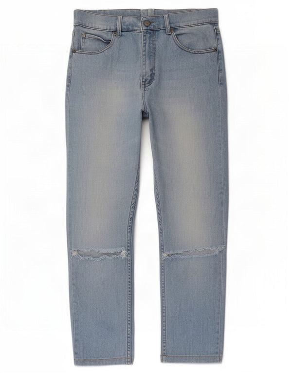 Cheap Monday Herren Distressed Tapered Jeans W30 L27 Blaue Baumwolle