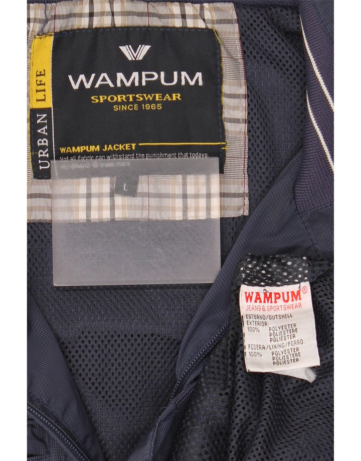 Wampum Herren Bomberjacke UK 40 Large Marineblau Polyester