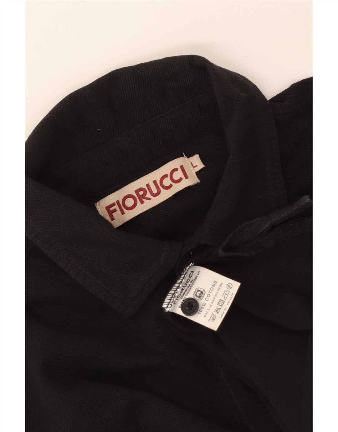 Fiorucci Herren-Poloshirt, große schwarze Baumwolle